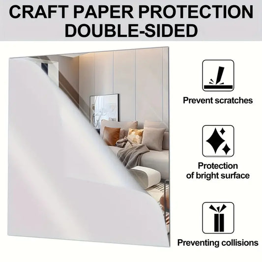 4 Pieces Of Mirrored Acrylic Sheets | Reflective Mirror Board Laser Board Surface Panel | Suitable For Home & Commercial Use