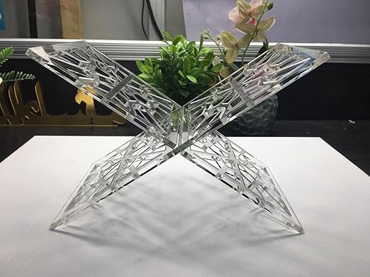 Holy Quran Stand X-shaped Clear Display Easel Mini Clear Acrylic Book Stand For Open and Closed