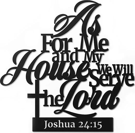 Bible Verses As For Me And My House - Christian Wall Decor