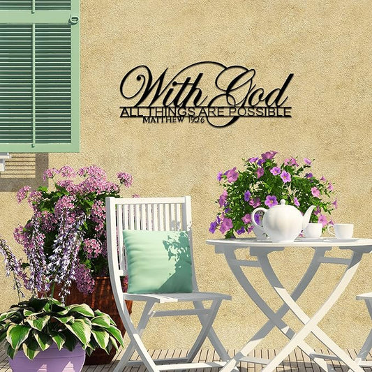 Bible Verse - with God All Things are Possible - Chrismas Gift