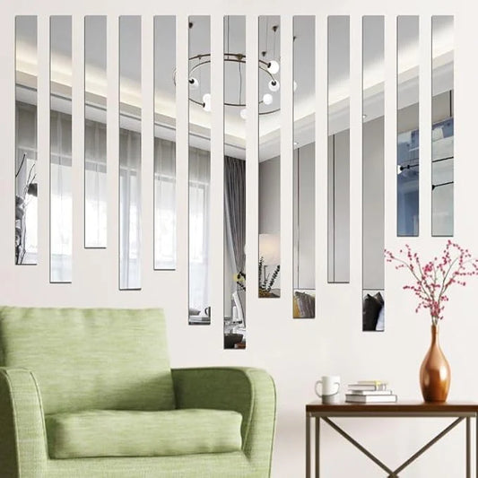 Acrylic Mirror Linesl | 20 pieces | - Modern Home Wall Decor - Best For Home and Office