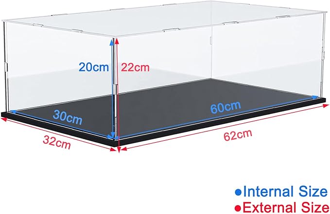 Acrylic Display Case for LEGO Car Models – Clear Showcase Box with Acrylic Base