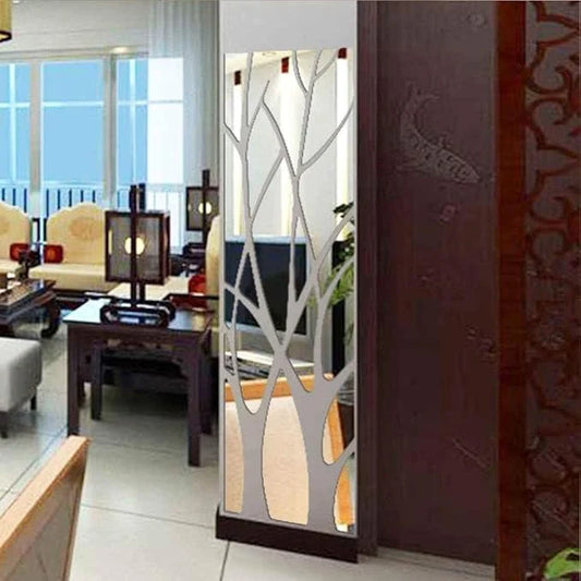 Family Tree Acrylic Wall Mirror - Modern Home Decor Mirror
