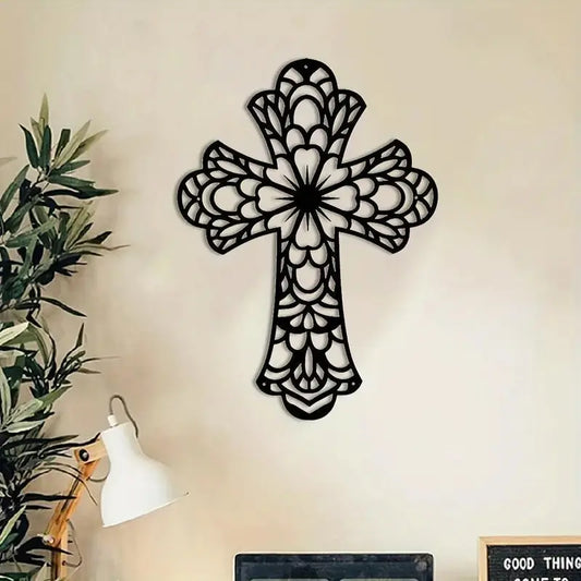 Elegant Black Acrylic Cross - Christian's Home Decal