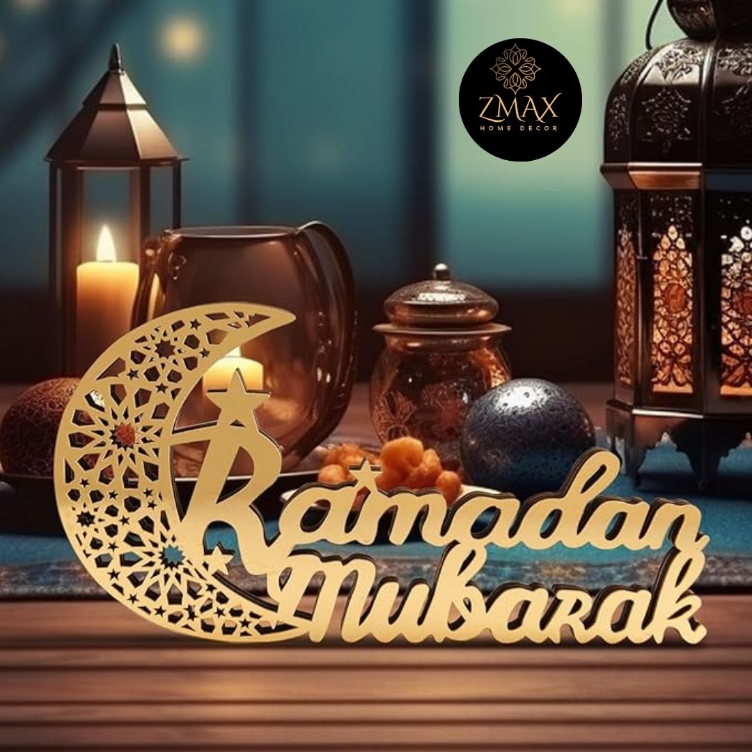 Ramadan Mubarak Acrylic Decor | Ramadan Mubarak Table Decor | Ramadan Decorations For Home, Islamic Decorations