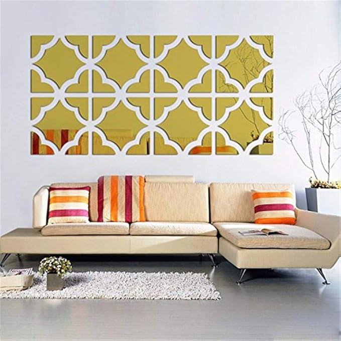 Modern Design Mirror -Acrylic Crystal Mirror - Best For Living Room, Bedroom & Stair Wall
