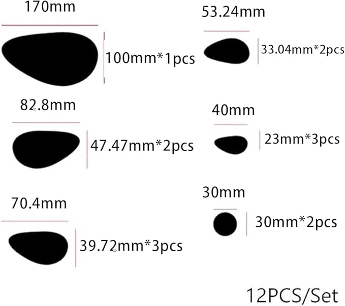 3 Pcs Acrylic Mirror Wall Stickers – Cobblestone & Rhombus Shape Self-Adhesive Removable Wall Décor for Living Room & Bedroom