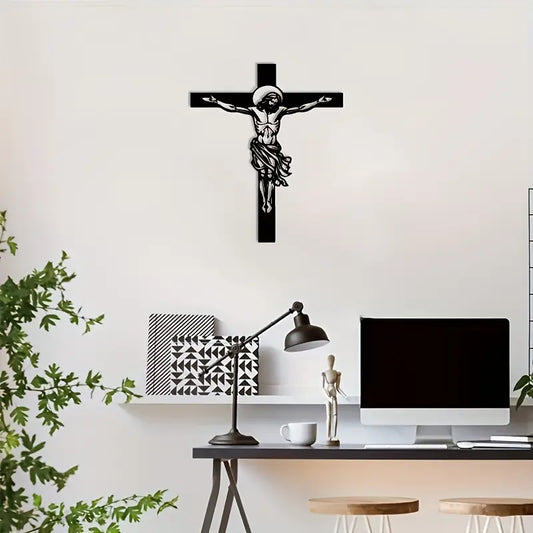 Jesus Christ and Cross - Christian Acrylic Wall Home Decal