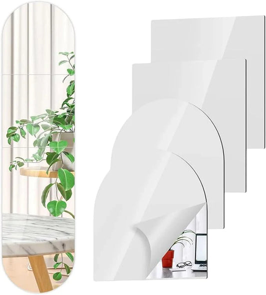 Four Pieces Square Shape Wall Acrylic Mirror - Modern Home Decoration Mirror