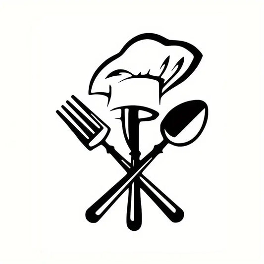 Chef Hat & Utensils Decal - Kitchen & Dinning Wall Decor