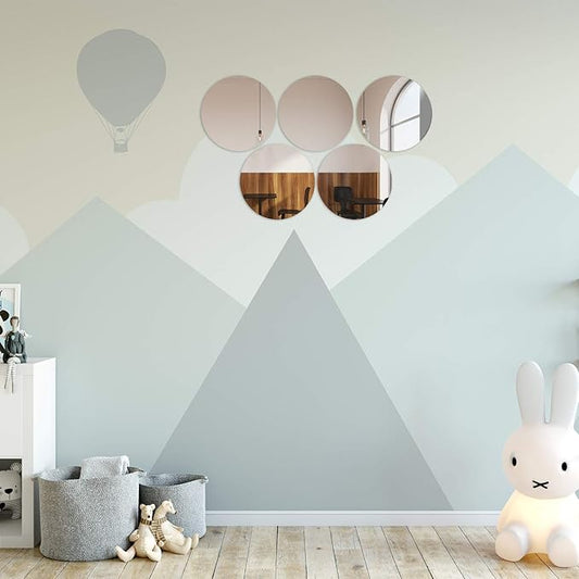Round Acrylic Mirrors For Decoration - Modern Home Mirrors - House & Office Decal