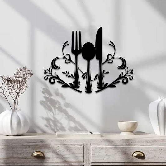 Fork and Spoon Kitchen & Dining Room Wall Art - Home Decor