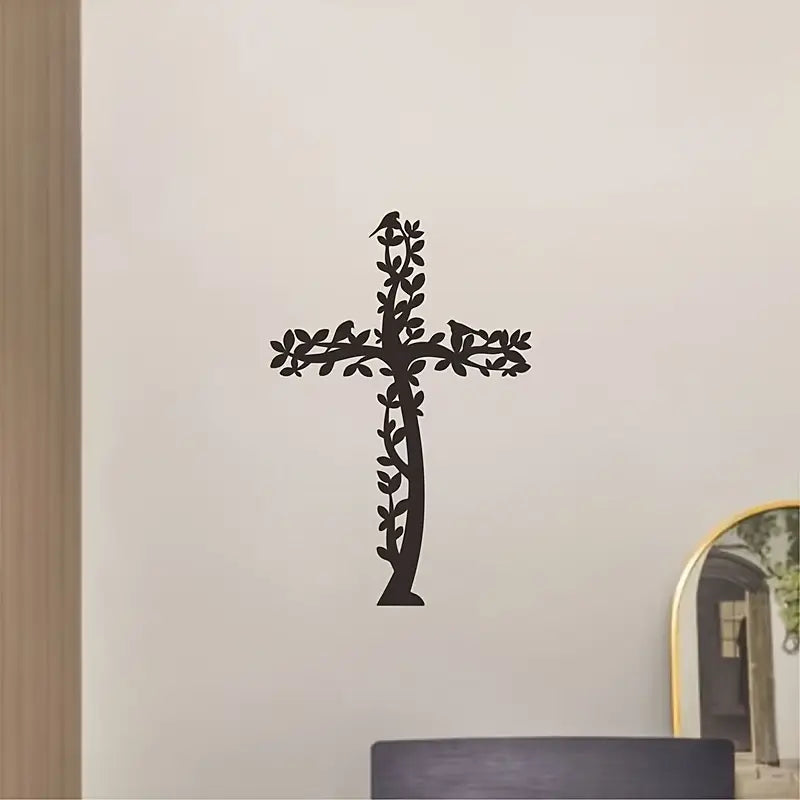 Jesus Cross Tree & Birds - Christian Home Décor - Christmas & Baptism - For Church & Home