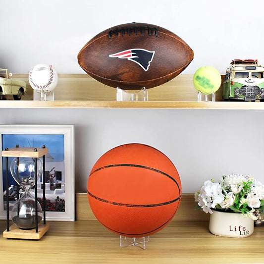 Acrylic Sports Ball Display Stand – Clear Holder for Basketball, Football, Soccer, Volleyball & Rugby