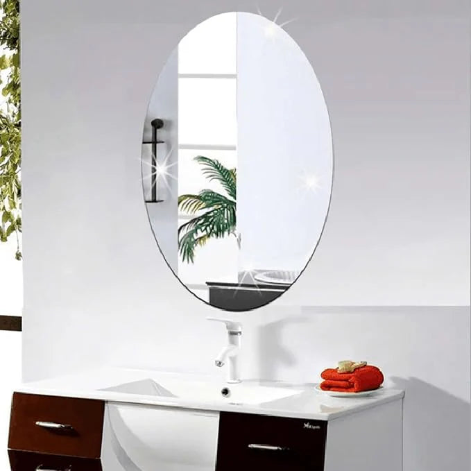 Oval Shape Acrylic Mirror -Modern Wall Mirror Best For Bathroom, Ktichen