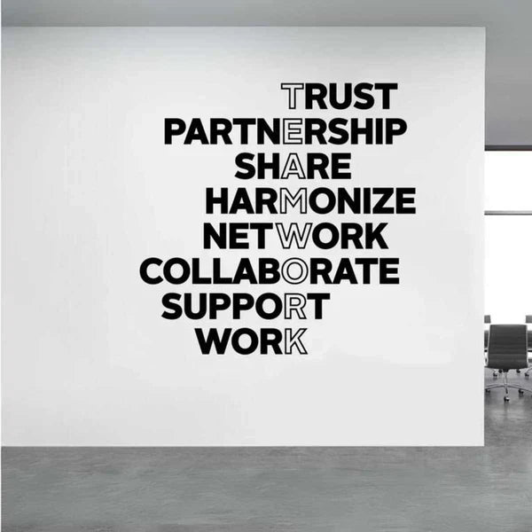 Office Team Work Motivational Wall Art | 3D Shiny Finish Wall Art