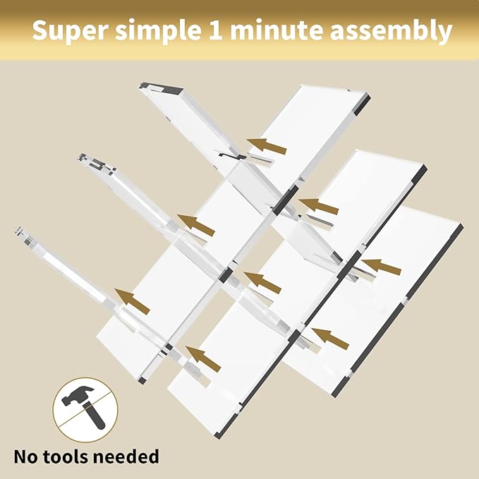 8-Bottle Acrylic Wine Rack – Modern Transparent Countertop Wine Holder for Home, Kitchen, Bar & Cabinets