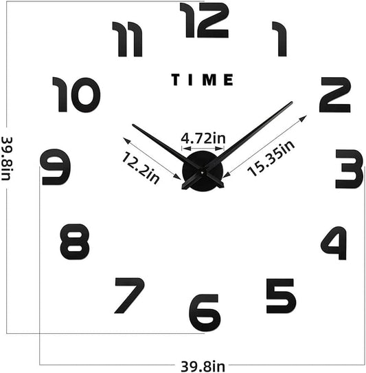 3D CLOCK DIY | MODREN FRAMELESS SELF ADHESIVE ACRYLIC Clock