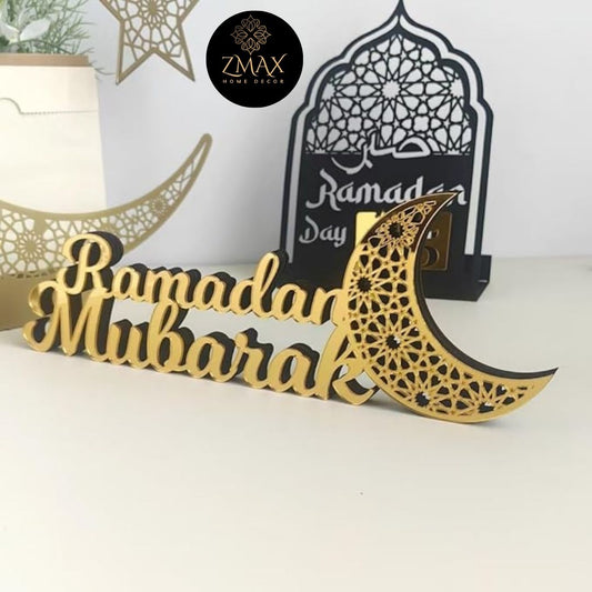 Ramadan Mubarak Acrylic Decor | Ramadan Mubarak Table Decor | Ramadan Decorations For Home, Islamic Decorations