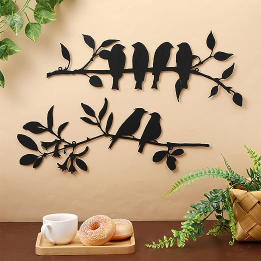 6 BIRDS ON BRANCH | Acrylic Wall Decor