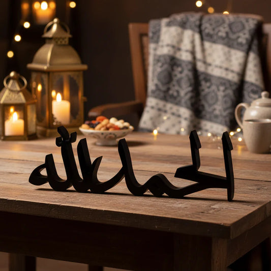 Alhamdulillah Islamic Table Decor - Premium Acrylic Calligraphy Stand