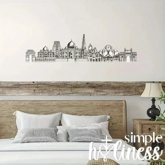 Indian's Building - Skyline Acrylic Wall Art - Home Decal - Indian National Day