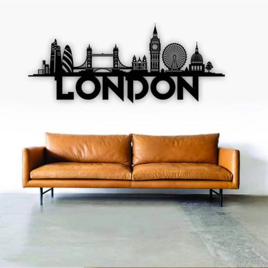 London, England - Skyline Acrylic Wall Art - Home Decal - National Day