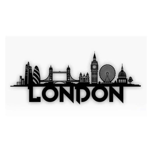 London, England - Skyline Acrylic Wall Art - Home Decal - National Day