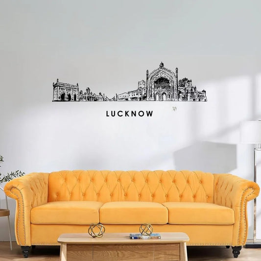 Lucknow, India - Skyline Acrylic Wall Art - Home Decal - Indian National Day