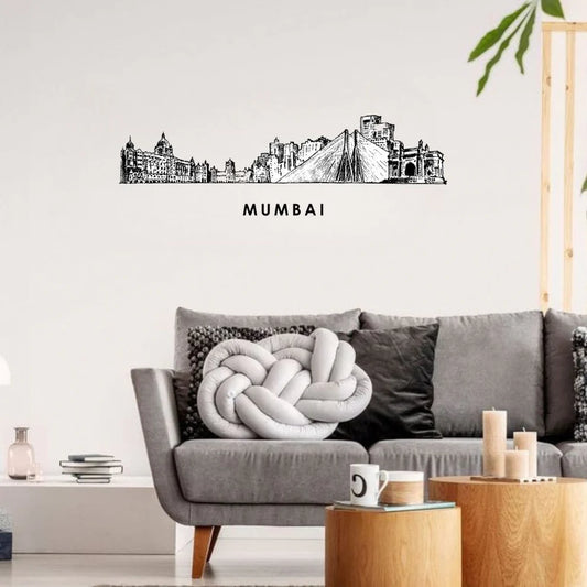 Mumbai, India - Skyline Acrylic Wall Art - Home Decal - Indian National Day