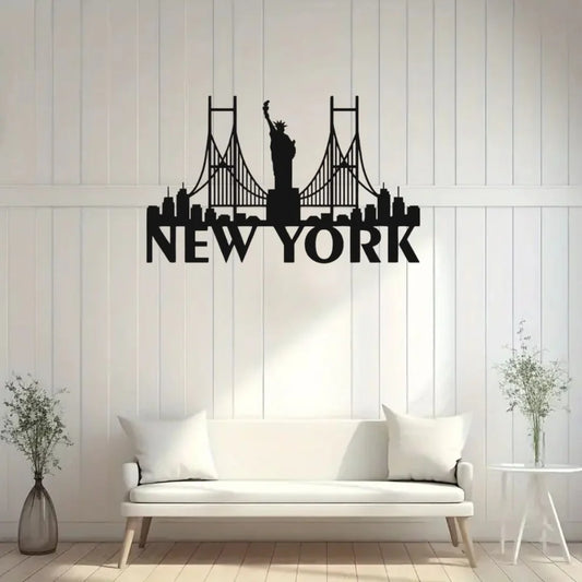 New York Bridge, America - Skyline Acrylic Wall Art - Home Decal - National Day
