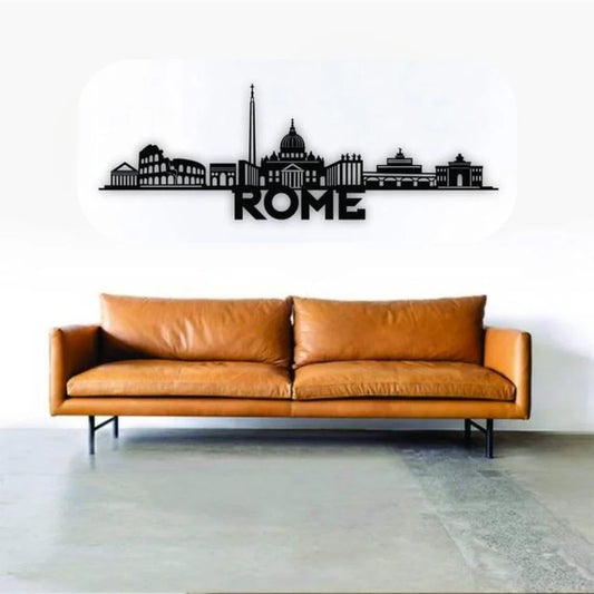 Rome City, Paris - Skyline Acrylic Wall Art - Home Decal - National Day