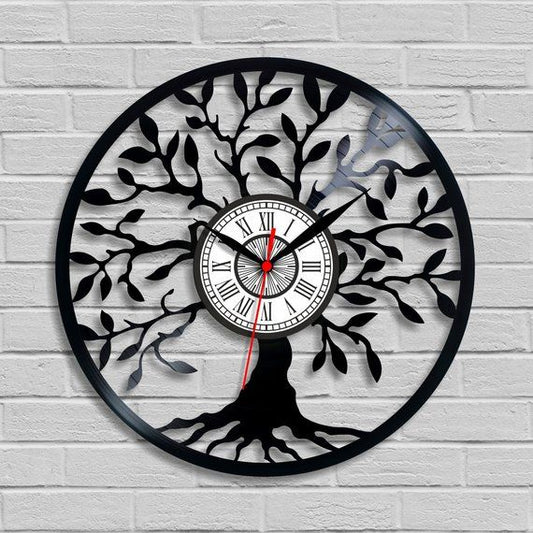TREE ROUND ACRYLIC WALL DECORATION CLOCK