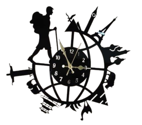 Traveler Clock Acrylic | Woman or Man | Backpacking Traveler Clock