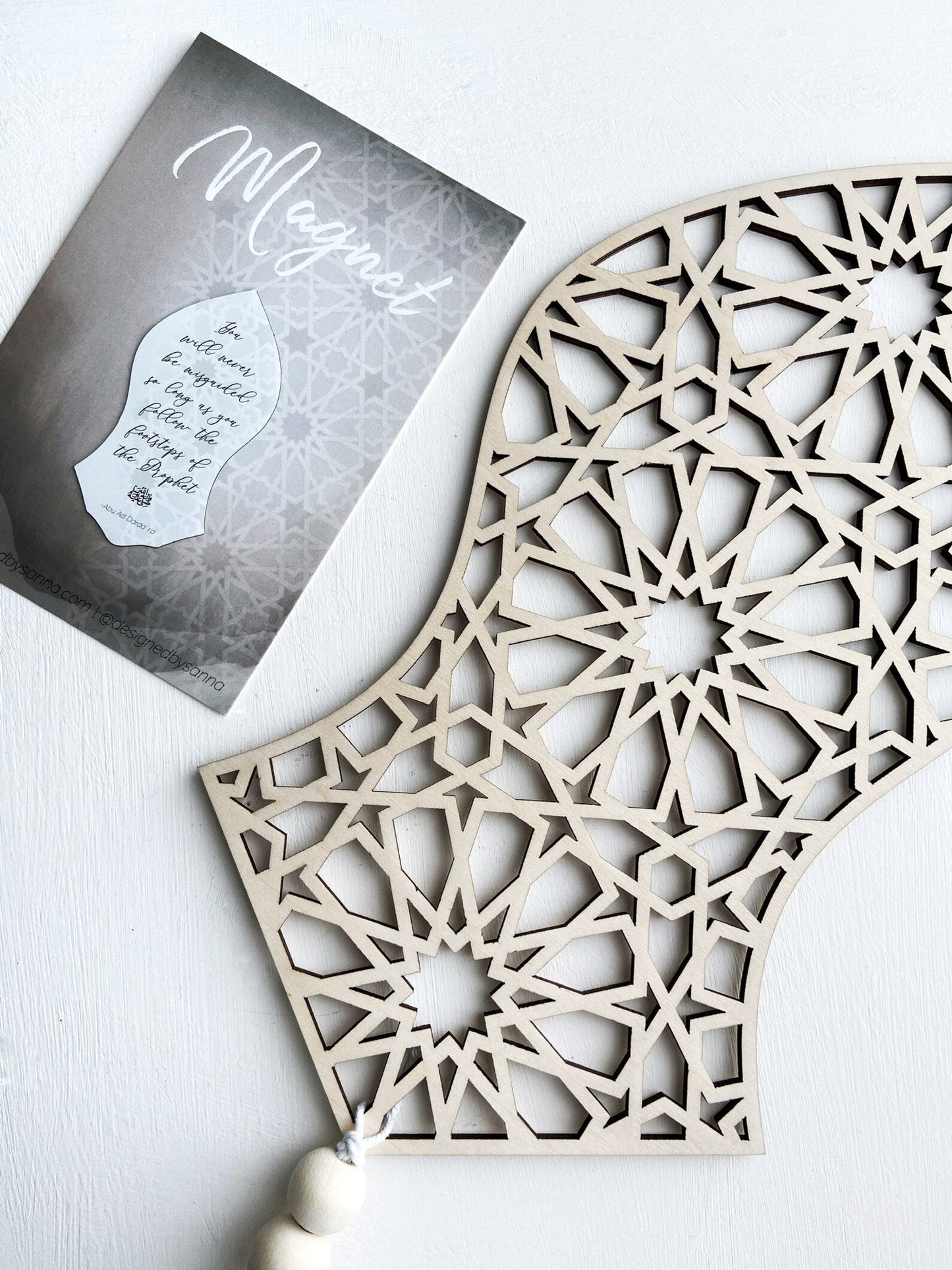 Decorative Acrylic Nalain Mubarak Art - Shape of Prophet Muhammad sws’s Sandal - Islamic home decor