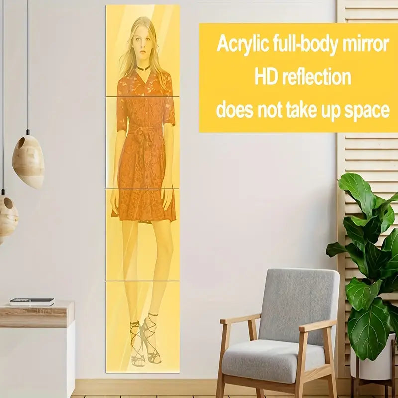 4 Pieces Of Mirrored Acrylic Sheets | Reflective Mirror Board Laser Board Surface Panel | Suitable For Home & Commercial Use