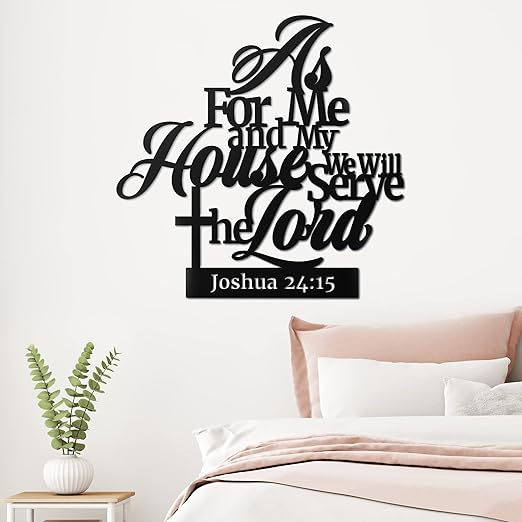 Bible Verses As For Me And My House - Christian Wall Decor