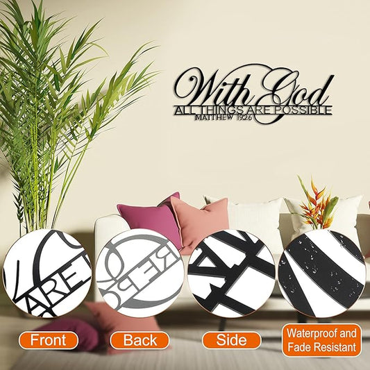 Bible Verse - with God All Things are Possible - Chrismas Gift