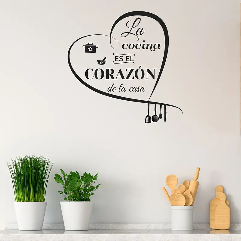Heart Shape kitchen Wall Decal - Best For Kitchen & Restaurant Decoration