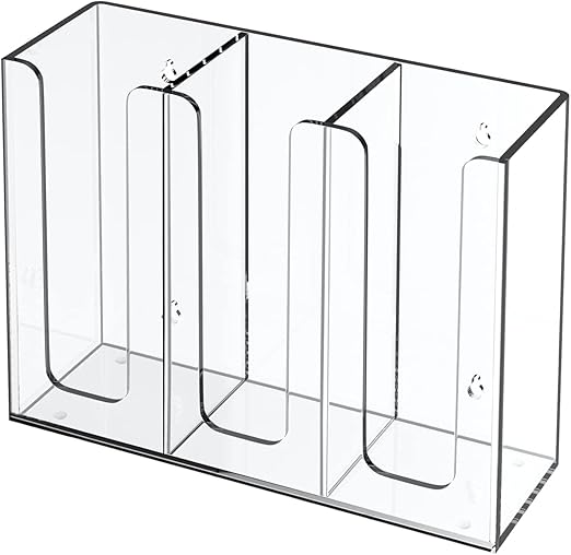 Clear Acrylic Coffee Cup and Lid Organizer – 3 Compartment Storage Holder for Countertops
