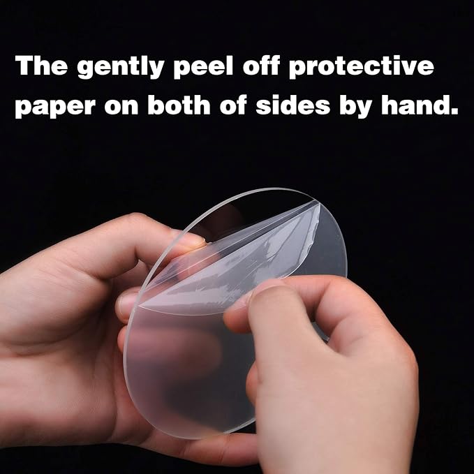 50 Pcs Clear Round Acrylic Blanks – 2mm Thick Circle Discs for DIY Crafts, Painting, Engraving & Picture Frame Panels