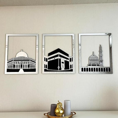 Masjid Al Aqsa, Masjid Al-Haram & Masjid An-Nabawi Islamic Wall Art | Acrylic Kaaba Wall Decor