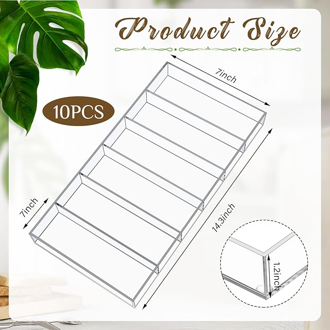 Acrylic Sunglass Organizer, 6 Slot Eye Glasses Storage Display Case Stackable Eyewear Drawer Organizer Tray