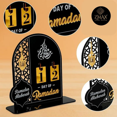 Ramadan Table Calendar | Ramadan Countdown Calendar | Desk Calendars Ramadan | Decorations for Home Decor Muslim Festival&nbsp;