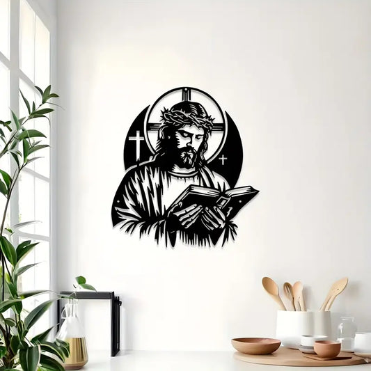 Jesus Christ and Book - Christian's Home Decal