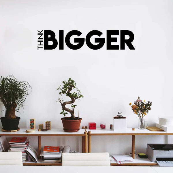 Think Bigger Wall Art | Office Motivation Wall Art