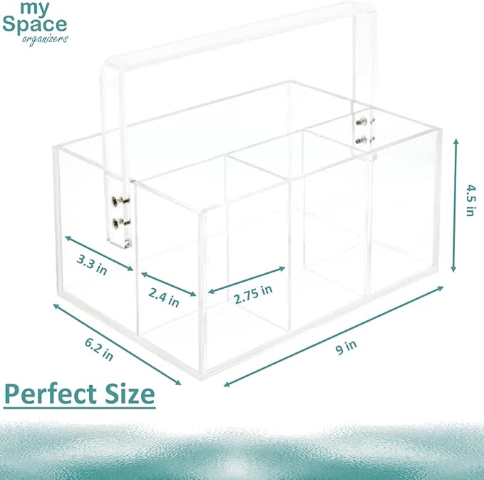 Space Organizers Plastic Acrylic Utensil Holder Silverware Caddy For Picnic Party