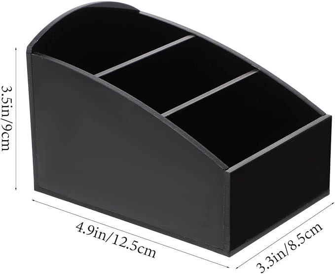 Coffee Station Organizer Tea Storage Box, Made of Acrylic with 3 Compartments, Hotel Tea Bag Box, Desktop Sugar Bag Holder for Tea Bags,Sugar, Coffee Pods Black Sugar Bag Organizer