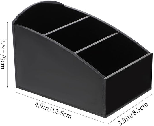 Coffee Station Organizer Tea Storage Box, Made of Acrylic with 3 Compartments, Hotel Tea Bag Box, Desktop Sugar Bag Holder for Tea Bags,Sugar, Coffee Pods Black Sugar Bag Organizer