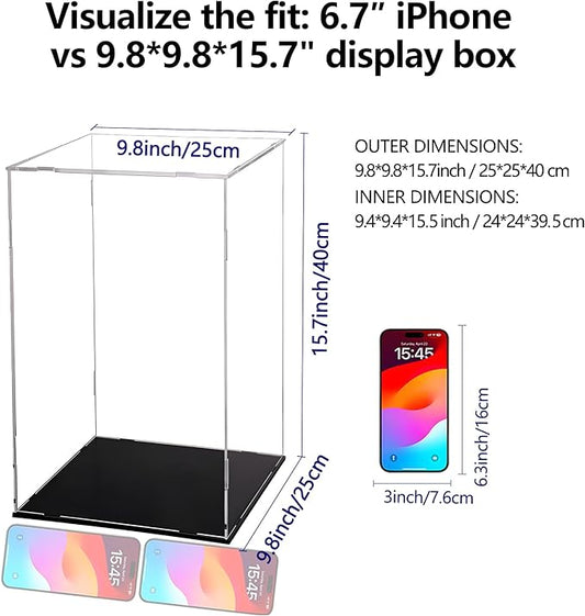 Display Case for Collectibles Assemble Clear Acrylic Box Alternative Glass Case for Display Action Figures Home Storage & Organizing Toys